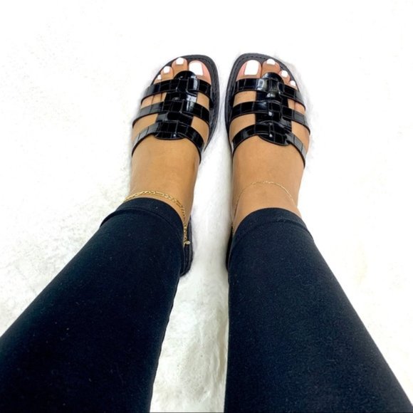 Caged Sandal Black Croc - Picture 8 of 8